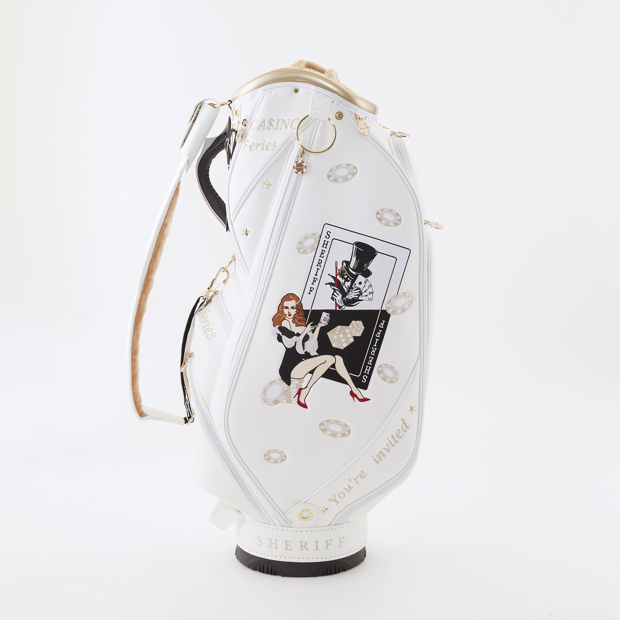 SCA-009CB.WHITE（合成皮革） – キャディバッグ・ゴルフバッグ